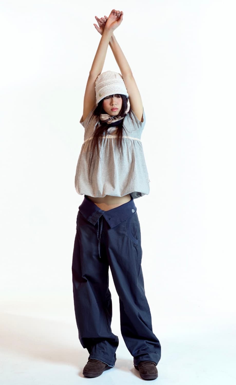 코이세이오 FLOW FOLD PANTS NAVY 상품이미지2