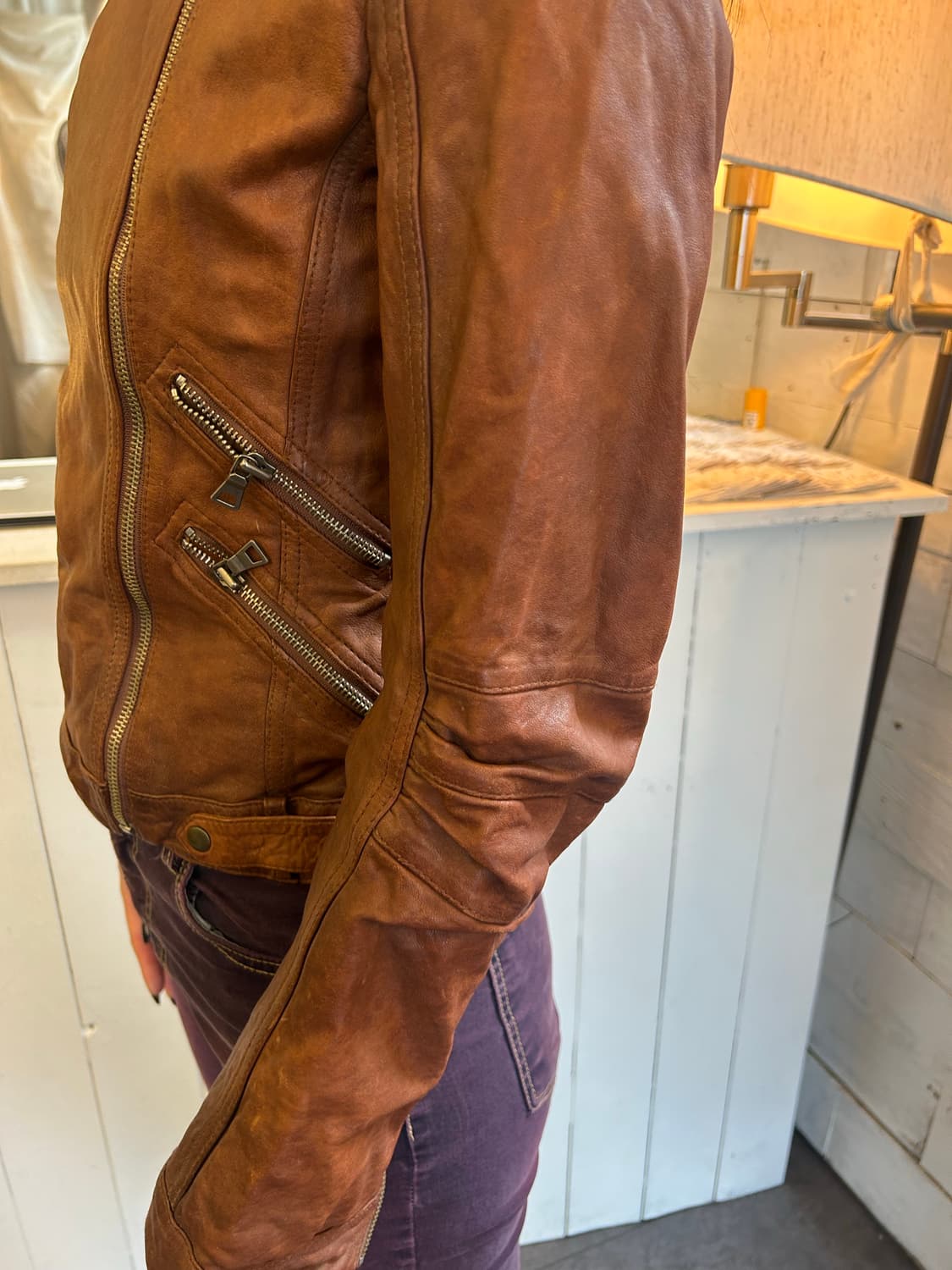 ANDREW MARC 바이커 레더 자켓 상품이미지3