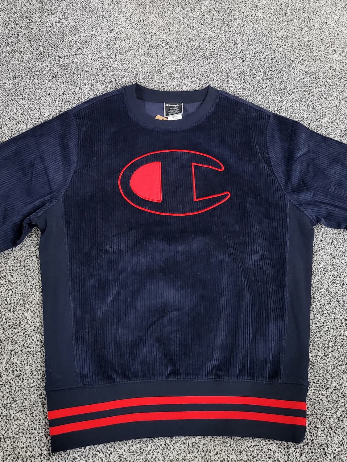 챔피온 코듀로이 맨투맨 (네이비) 상품이미지1