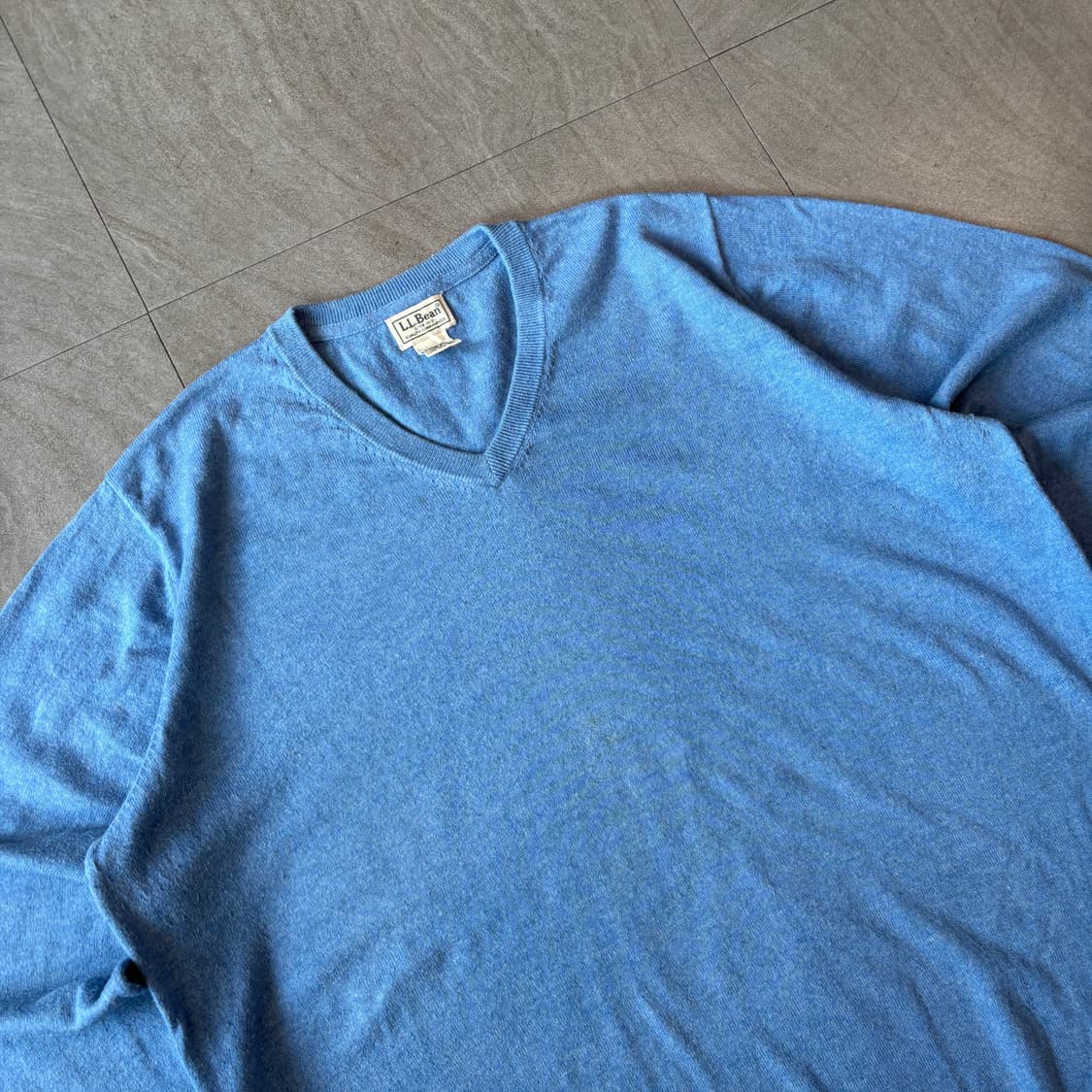 L.L.bean 정품 엘엘빈 블루 코튼 니트 상품이미지2