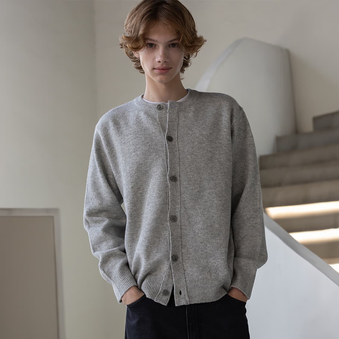 데꼬로소 컴포트 라운드넥 가디건 상품이미지1