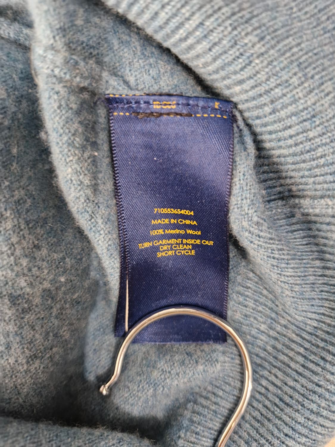 폴로랄프로렌 메리노울 브이넥 니트 에메랄드(L) 상품이미지7