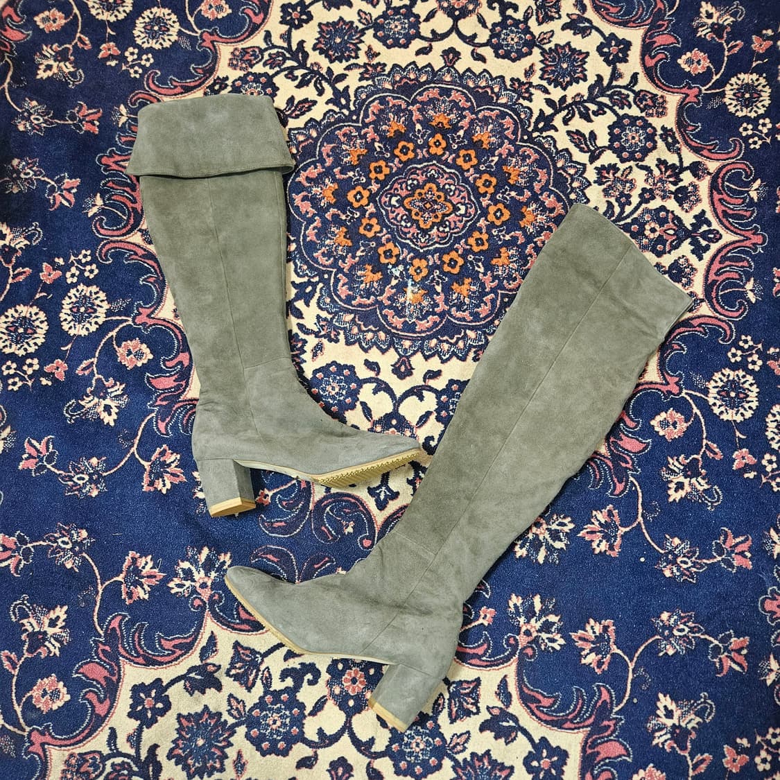 쇼쉬르라팡(Chaussure lapir) 가죽 스웨이드 롱부츠  상품이미지1