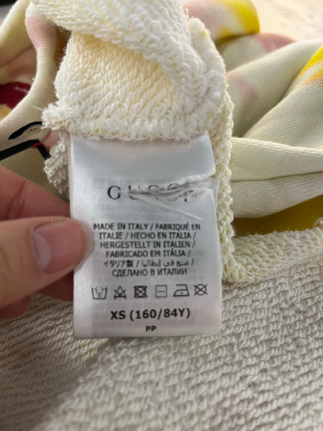 GUCCI 구찌 타이다이 크롭 스웻셔츠 XS 상품이미지6