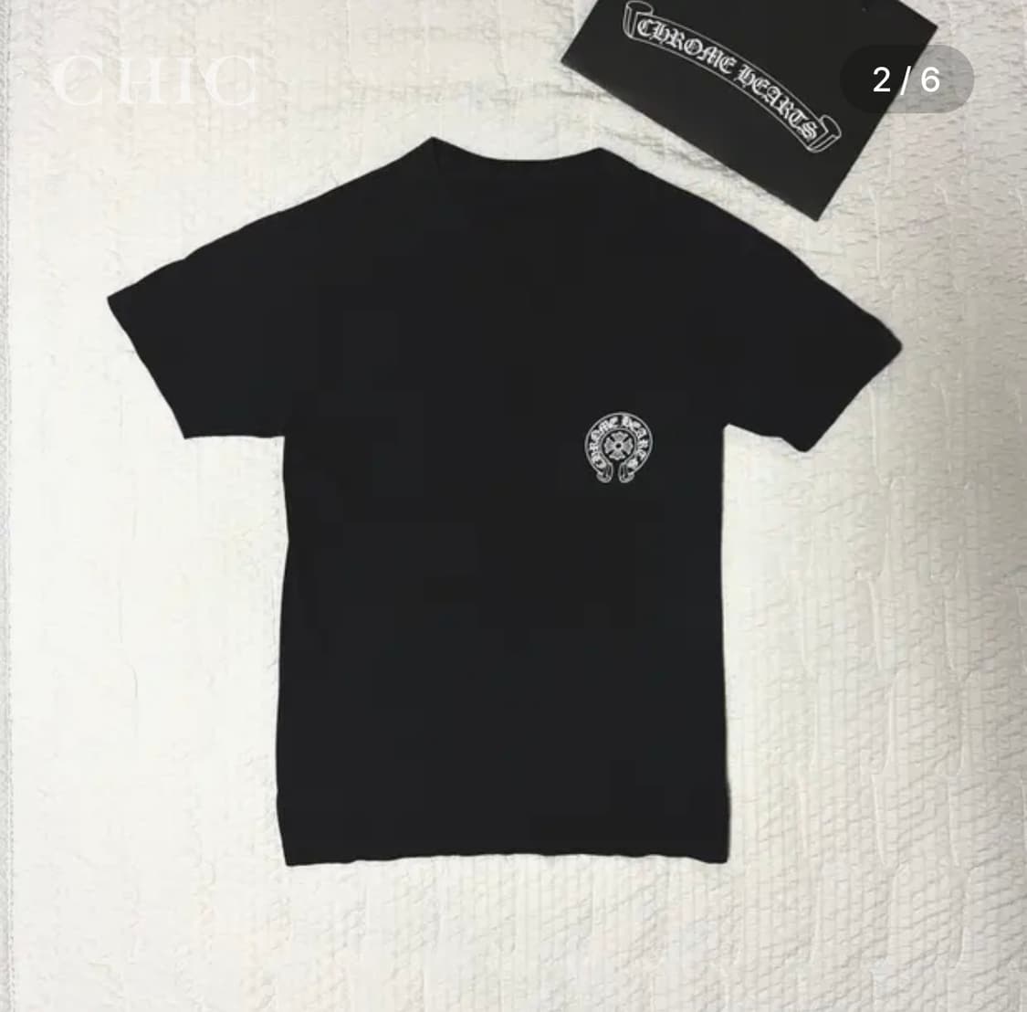 크롬하츠 홀스슈 홍콩 한정 반팔 티셔츠 (블랙) 상품이미지2