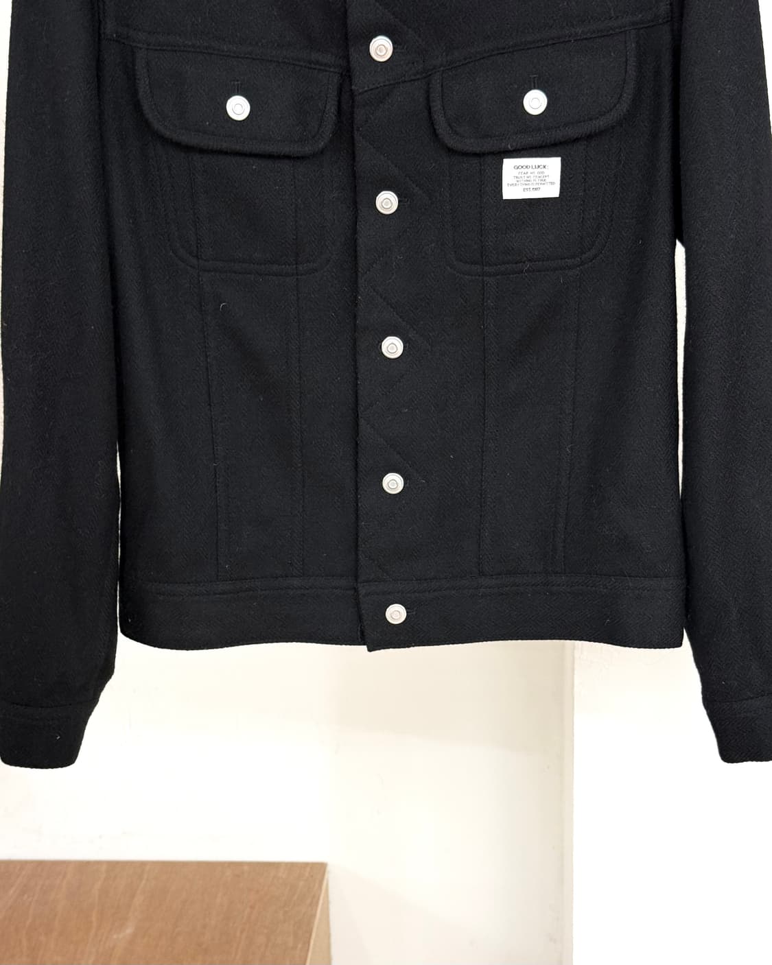 아페쎄 블랙 버튼업 굿럭 자켓 상품이미지5