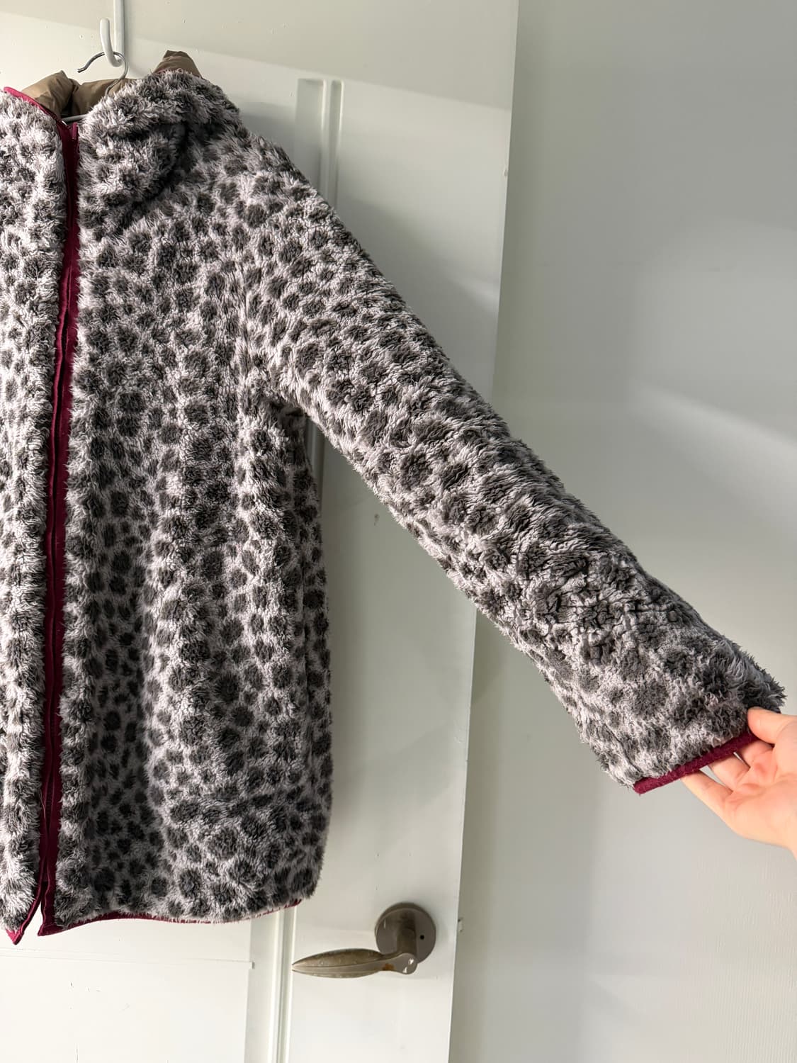 일본빈티지 갸루 리버시블 호피 점퍼 상품이미지7