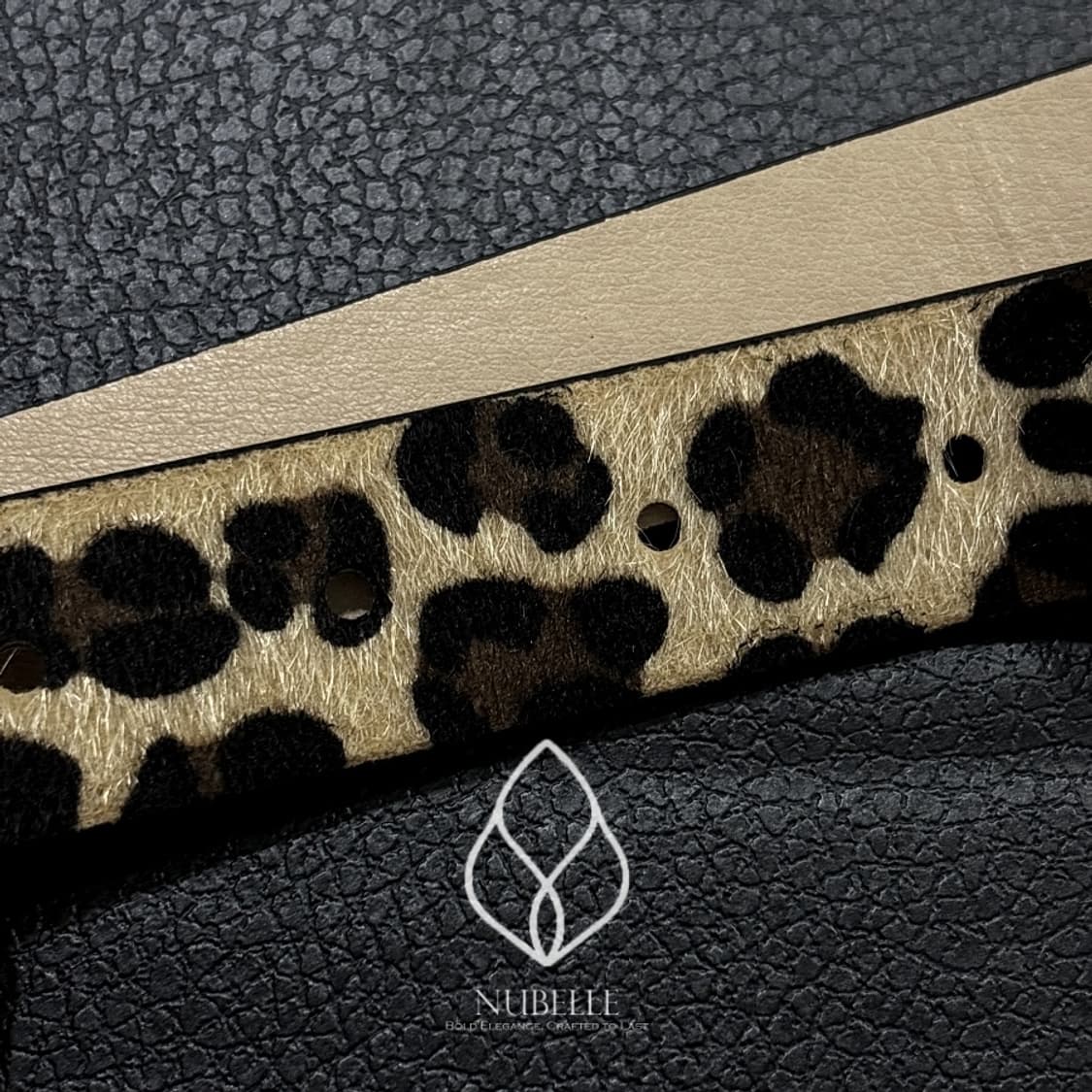 🌗 Leopard hair belt / 호피 송치털 베이직 벨트 상품이미지5