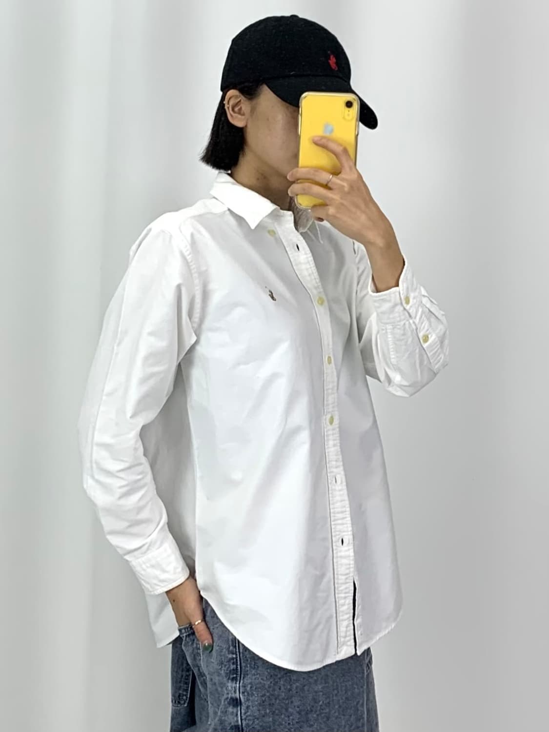 [L]POLO 화이트 여성 옥스포드 긴팔셔츠  상품이미지2