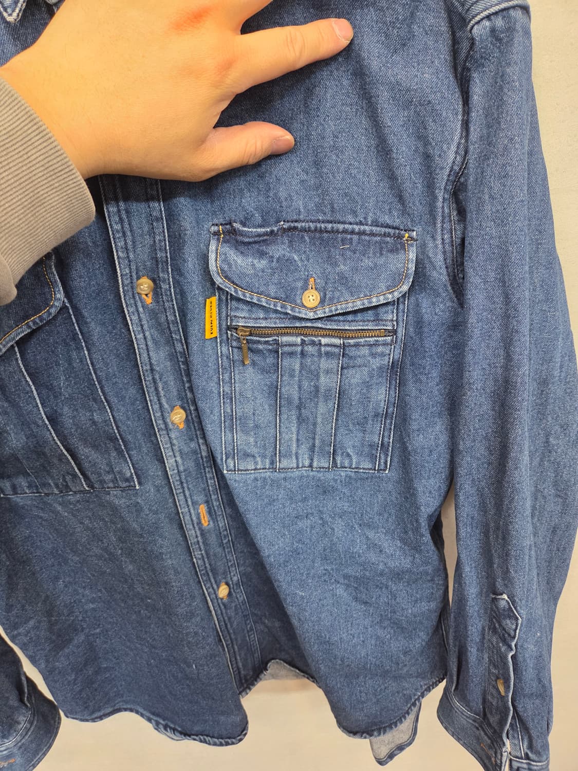 Even river 빈티지 워크웨어 데님셔츠 자켓 L 상품이미지4