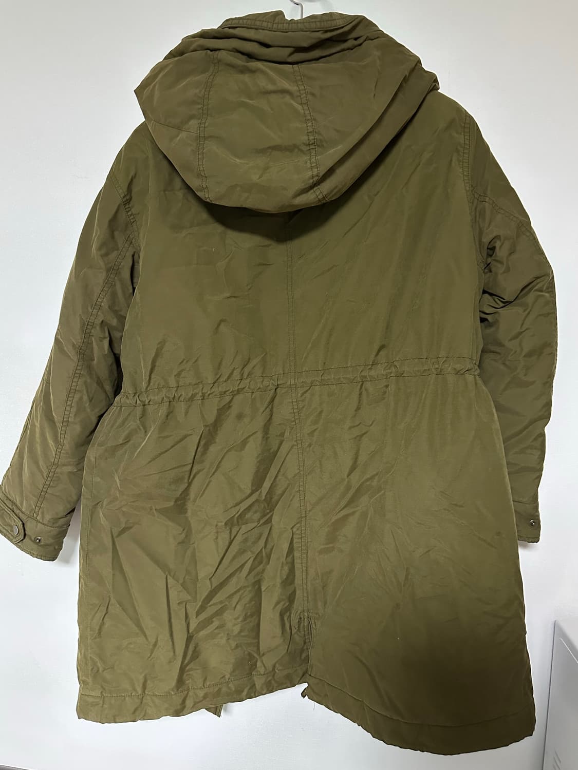 Soup 카키색 후드 패딩 점퍼 상품이미지3