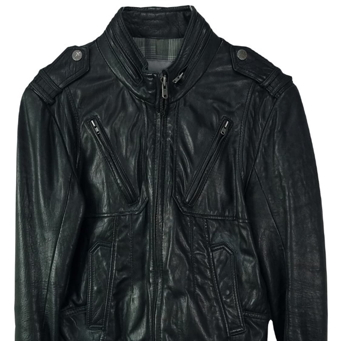 [톰보이] 리얼 램스킨 고틱 펑크 집업 양가죽 자켓 블랙 M18818 상품이미지4