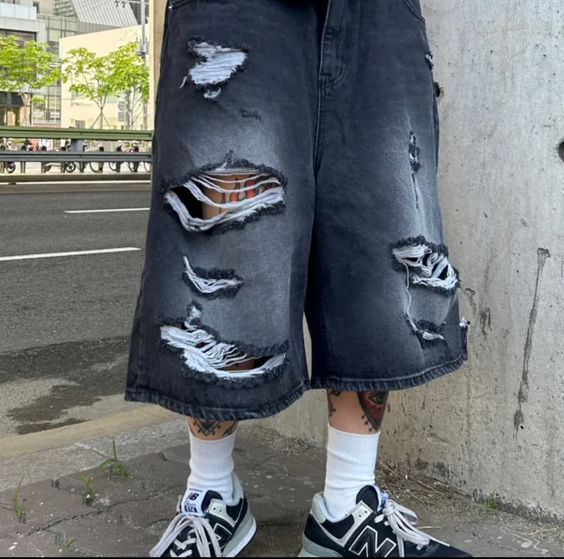 키도 데미지 버뮤다팬츠 상품이미지2