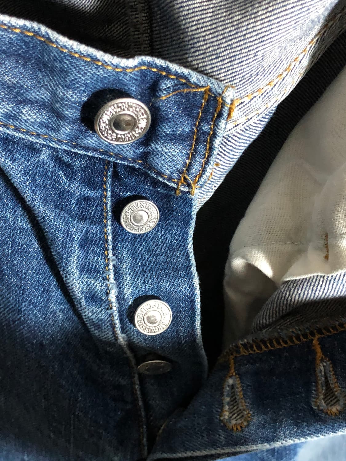 리바이스 501 중청 찢청 데미지 데님 32x32 상품이미지5