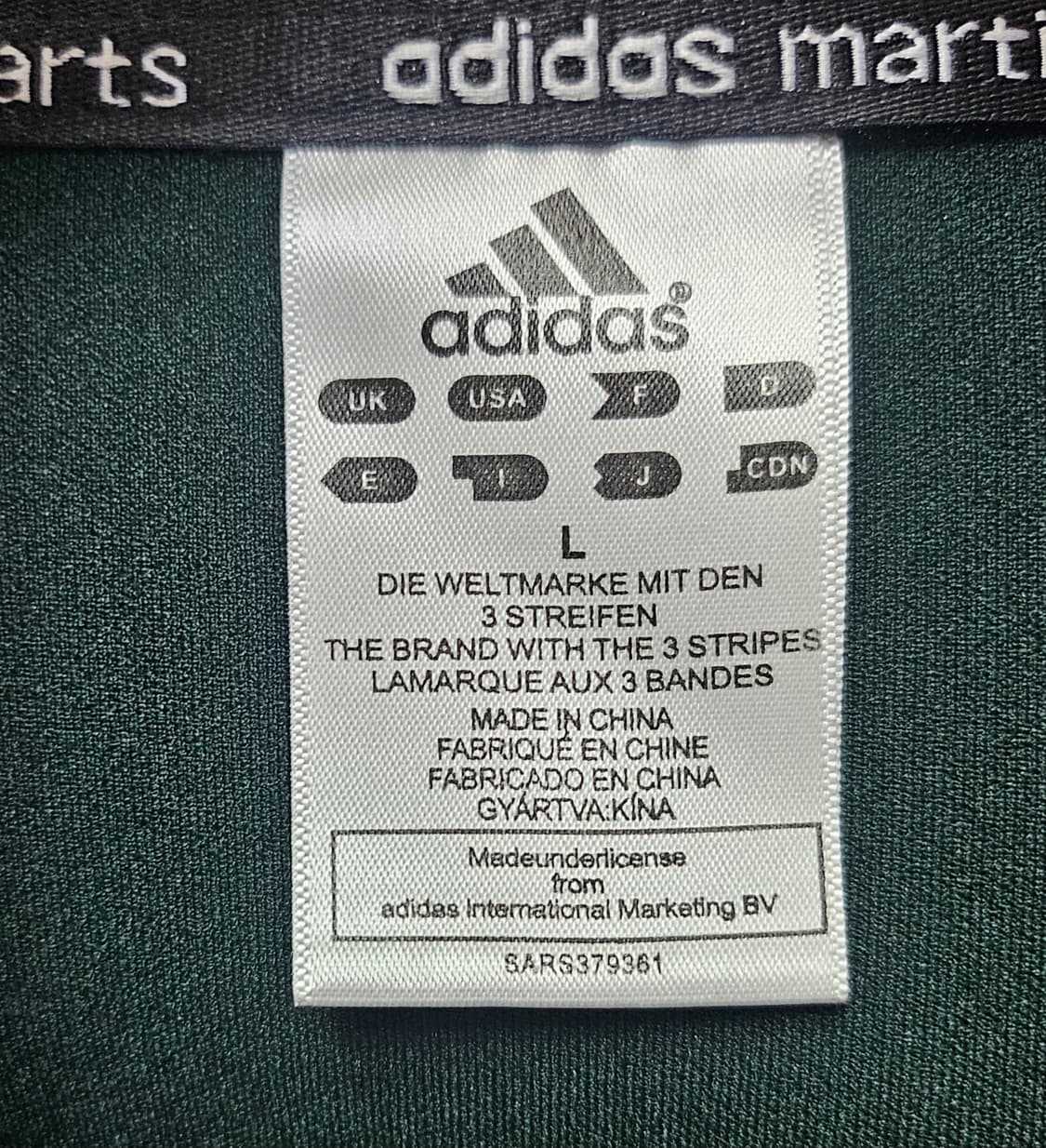 (100)L ☆초대장급☆ 아디다스 마샬아츠 [딥그린] 트랙탑져지 상품이미지2