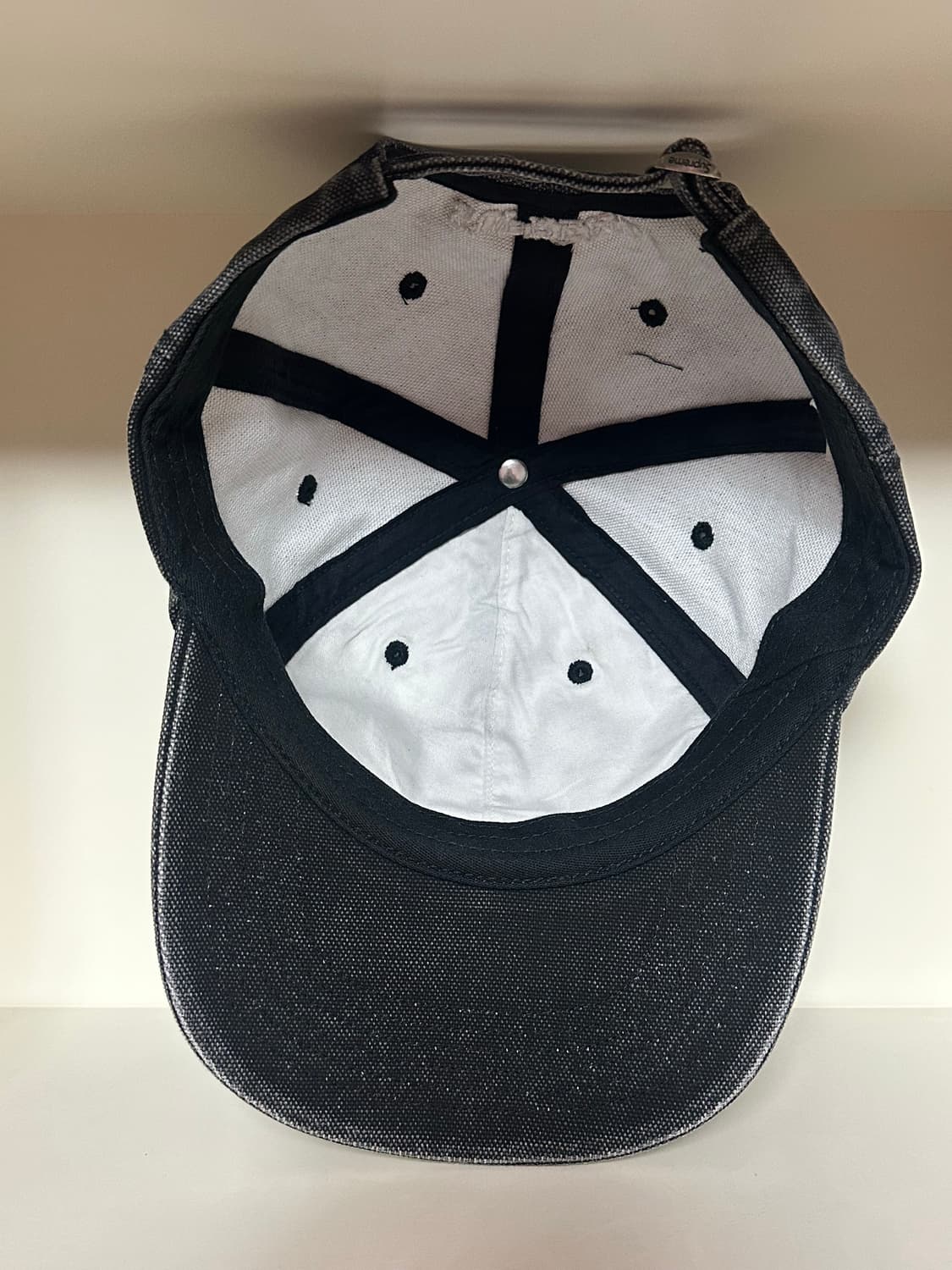 슈프림 피그먼트 S 로고 6-패널 블랙 볼캡 모자- 24FW 상품이미지6