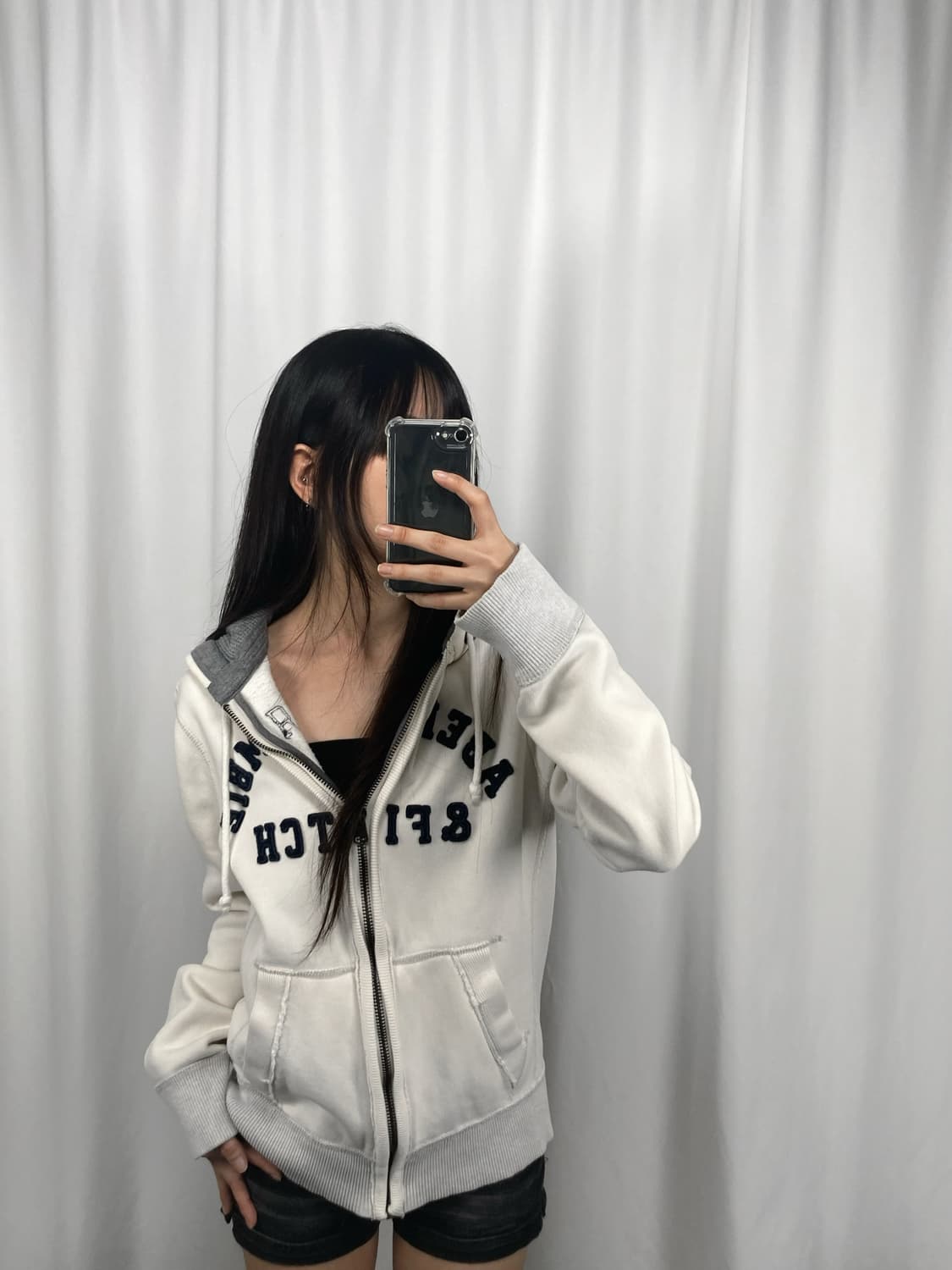 아베크롬비 화이트 후드집업 상품이미지2