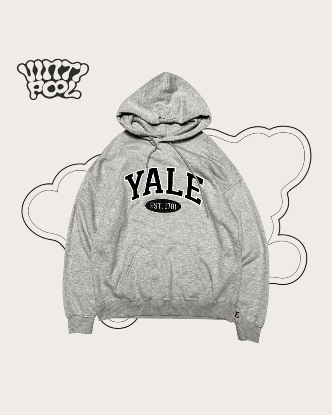 예일 빅로고 후드티 L 그레이 상품이미지1