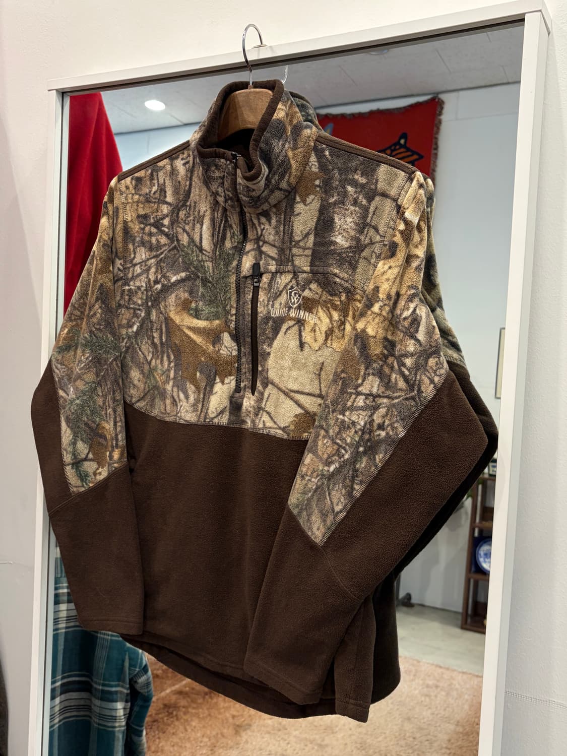 Game Winner 빈티지 리얼트리 하프넥 쿼터 집업 플리스 상품이미지1