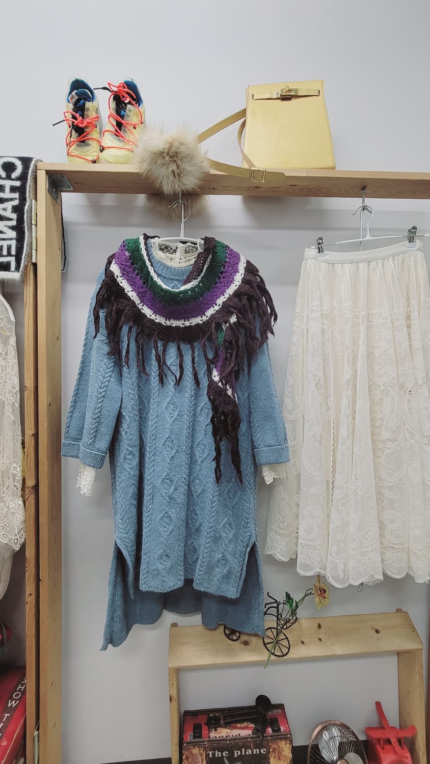 SJSJ 케이블 니트 원피스 상품이미지1