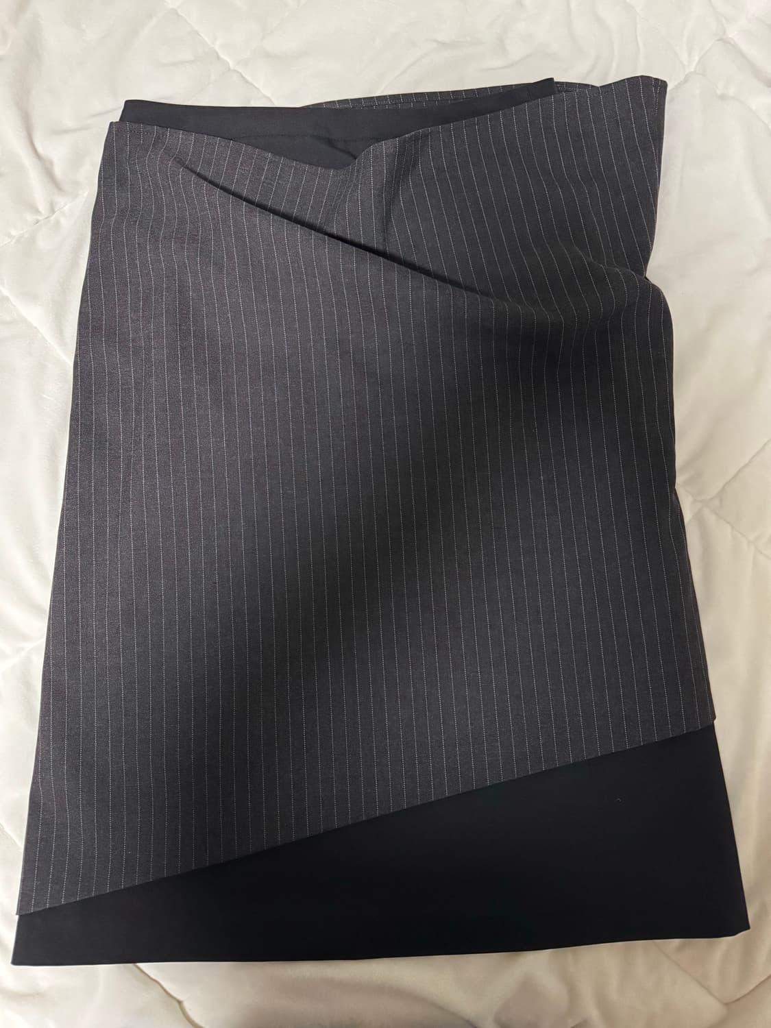 (원가13.9)바하윤 layered draped skirt(stripe) 상품이미지3