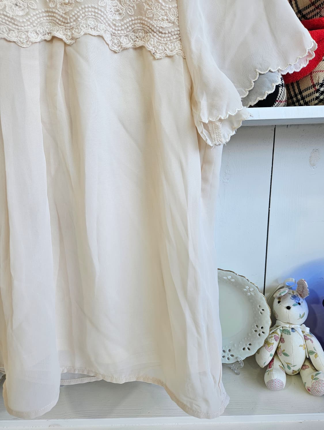 레이스 리본 블라우스 상품이미지3