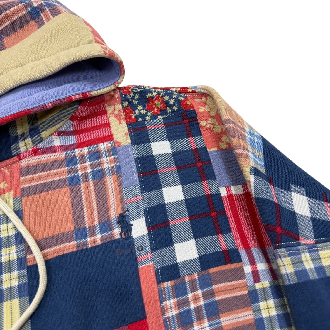 폴로 랄프로렌 신형 QR 패치워크 스웻 기모 후드티 XL 상품이미지2