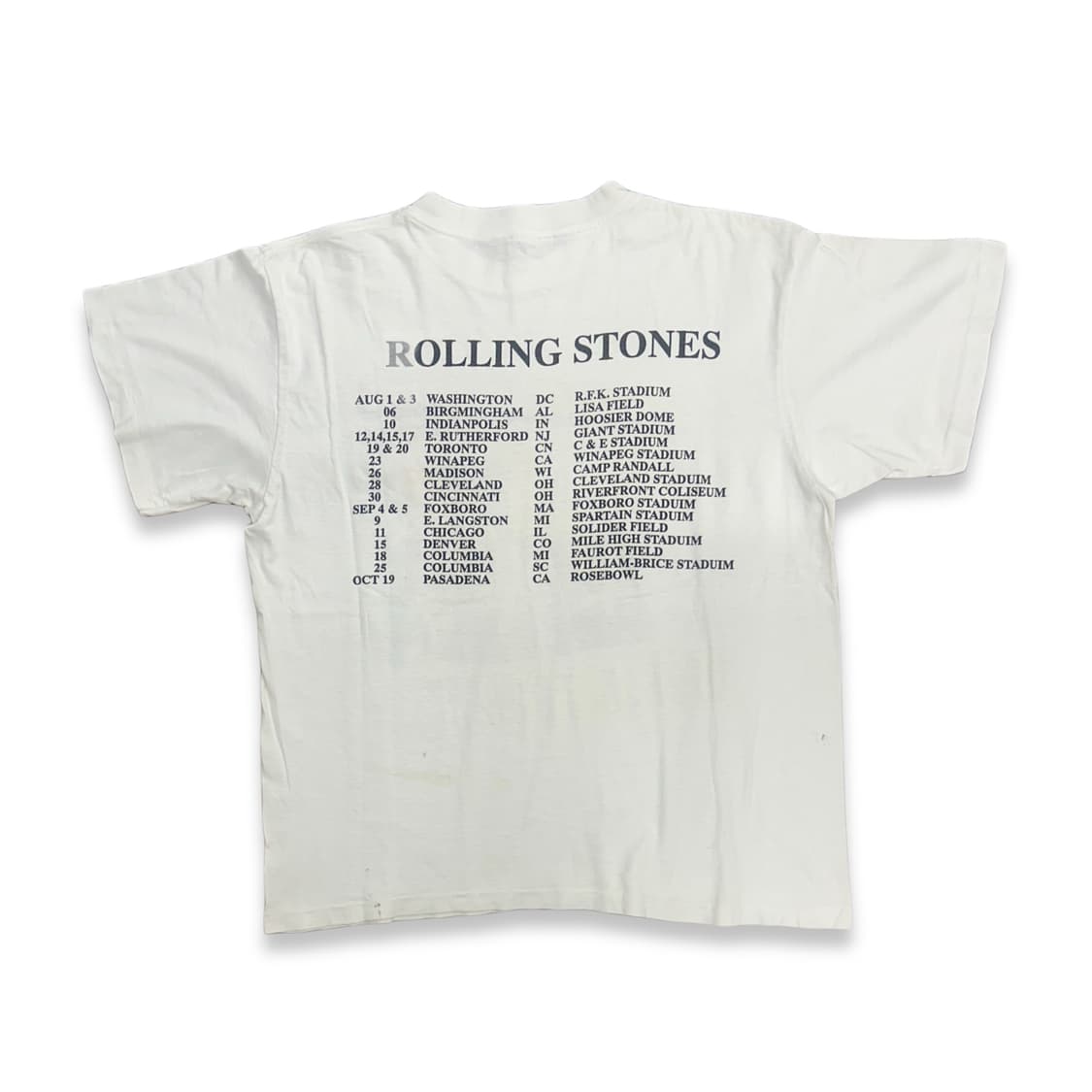 1994' Rolling Stones 부두라운지 월드투어 티셔츠 XL 상품이미지2
