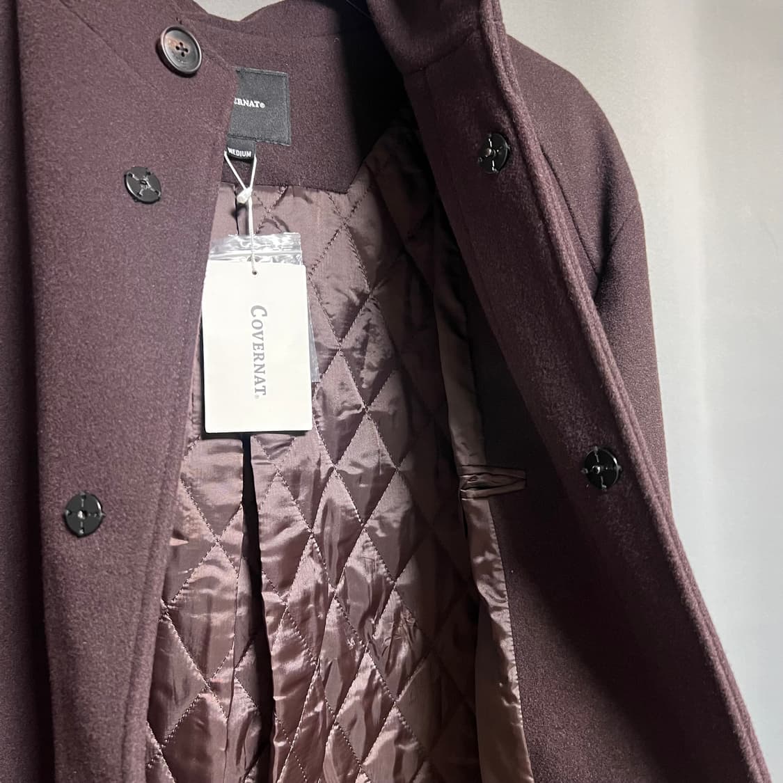 커버낫 24FW 캐시미어 블렌드 후드코트 - 초콜릿 M 상품이미지6