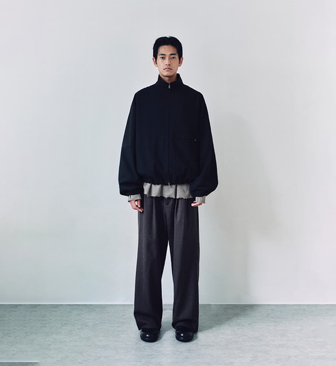 (3) 아마이유우츠 집업 자켓 블랙 상품이미지2