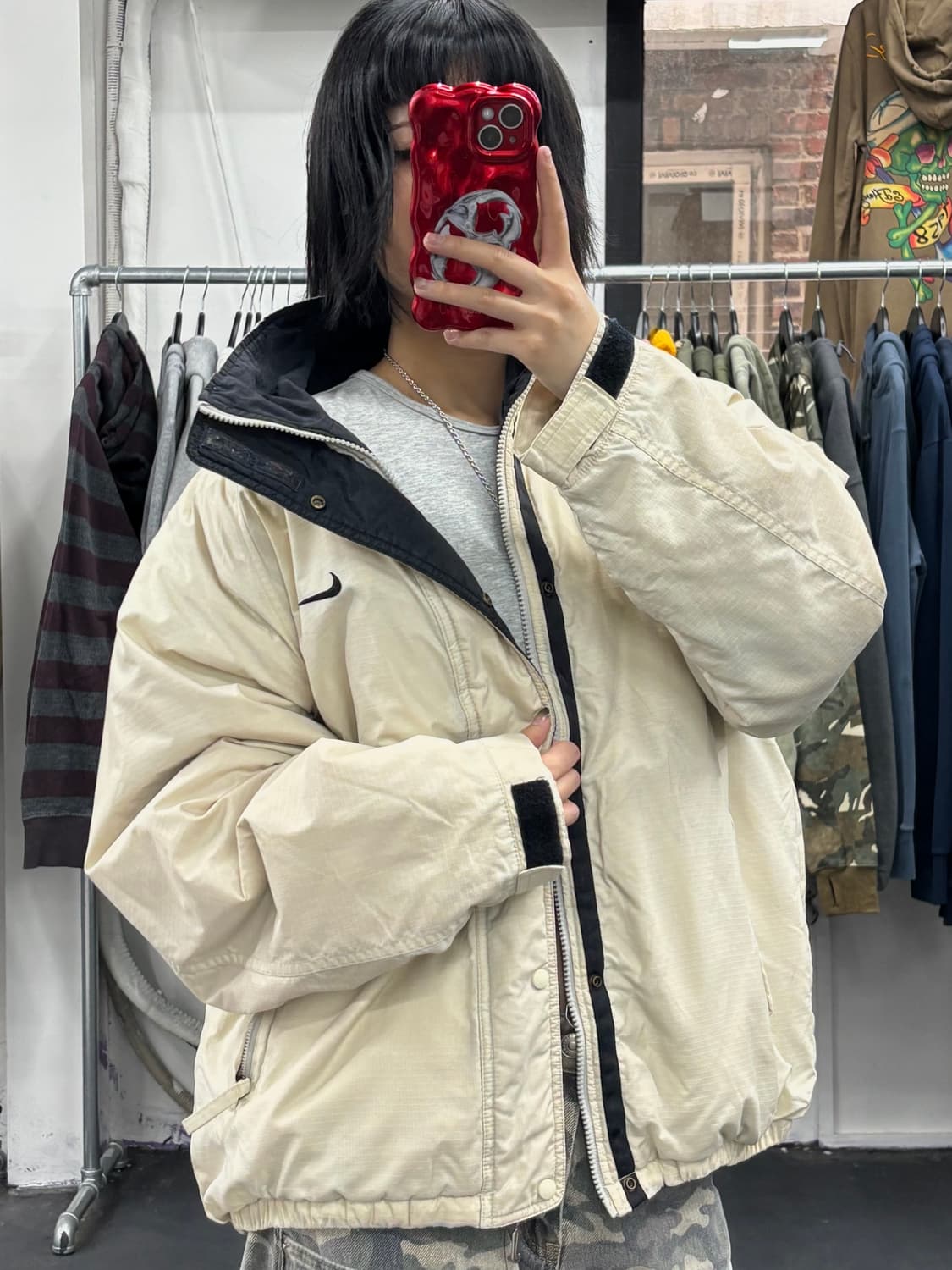 나이키 올드스쿨 베이지 점퍼 상품이미지2