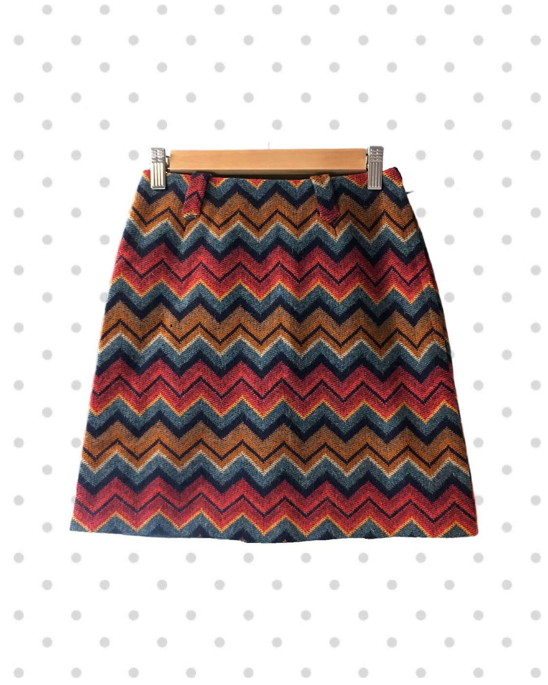 vintage chevron mini skirt orange 상품이미지5
