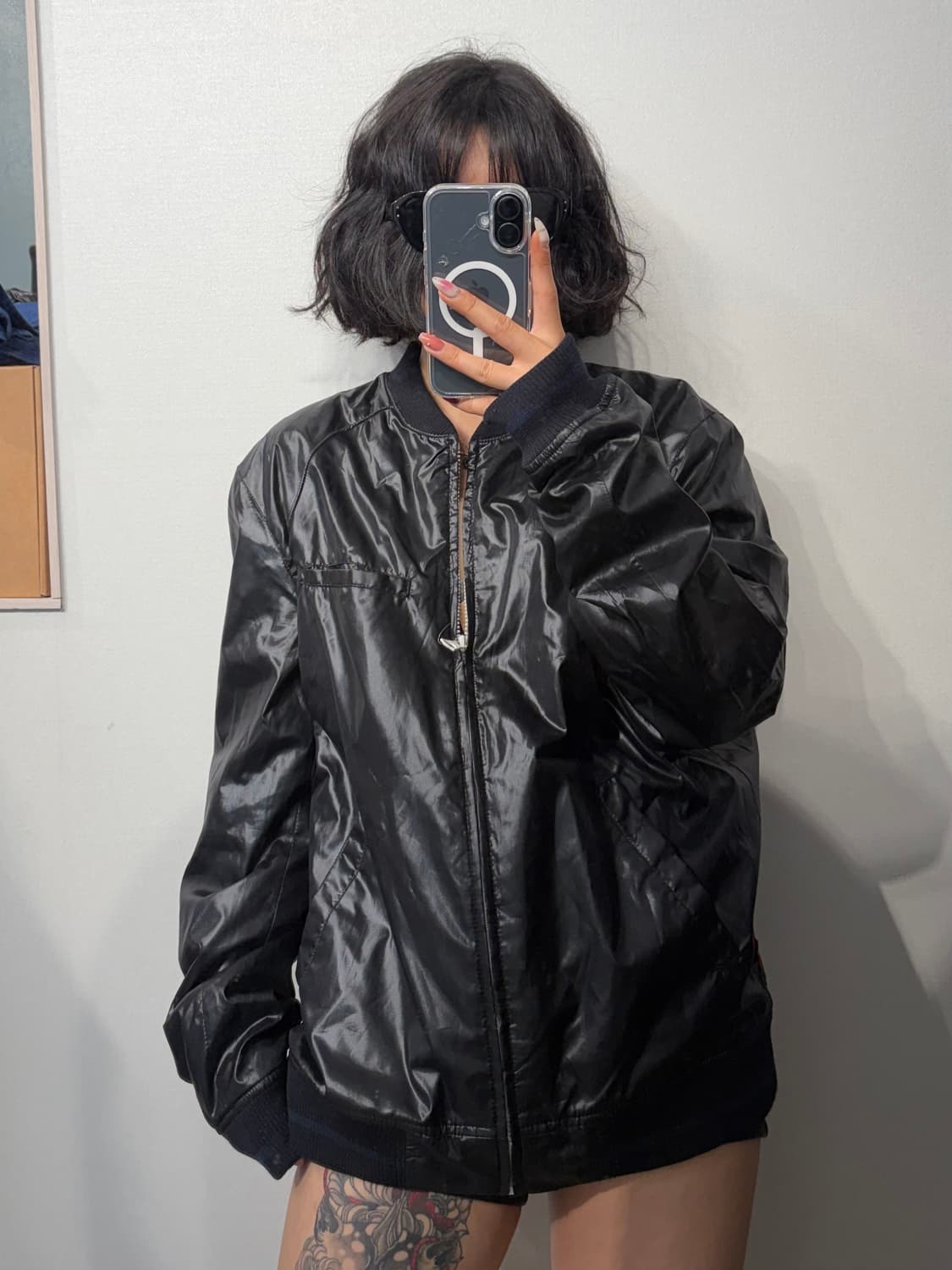 XL 리바이스 퍼플라벨 유광 봄버 재킷 블랙 상품이미지1