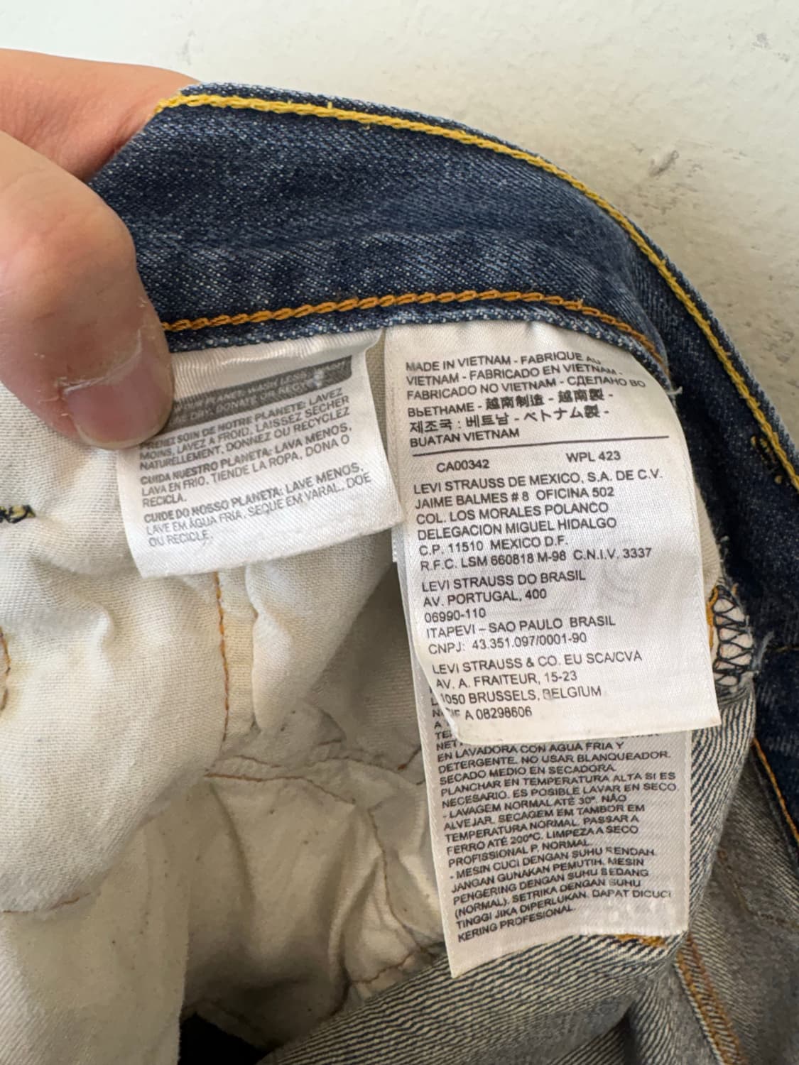 리바이스 빈티지 501 워싱 데님팬츠 상품이미지8