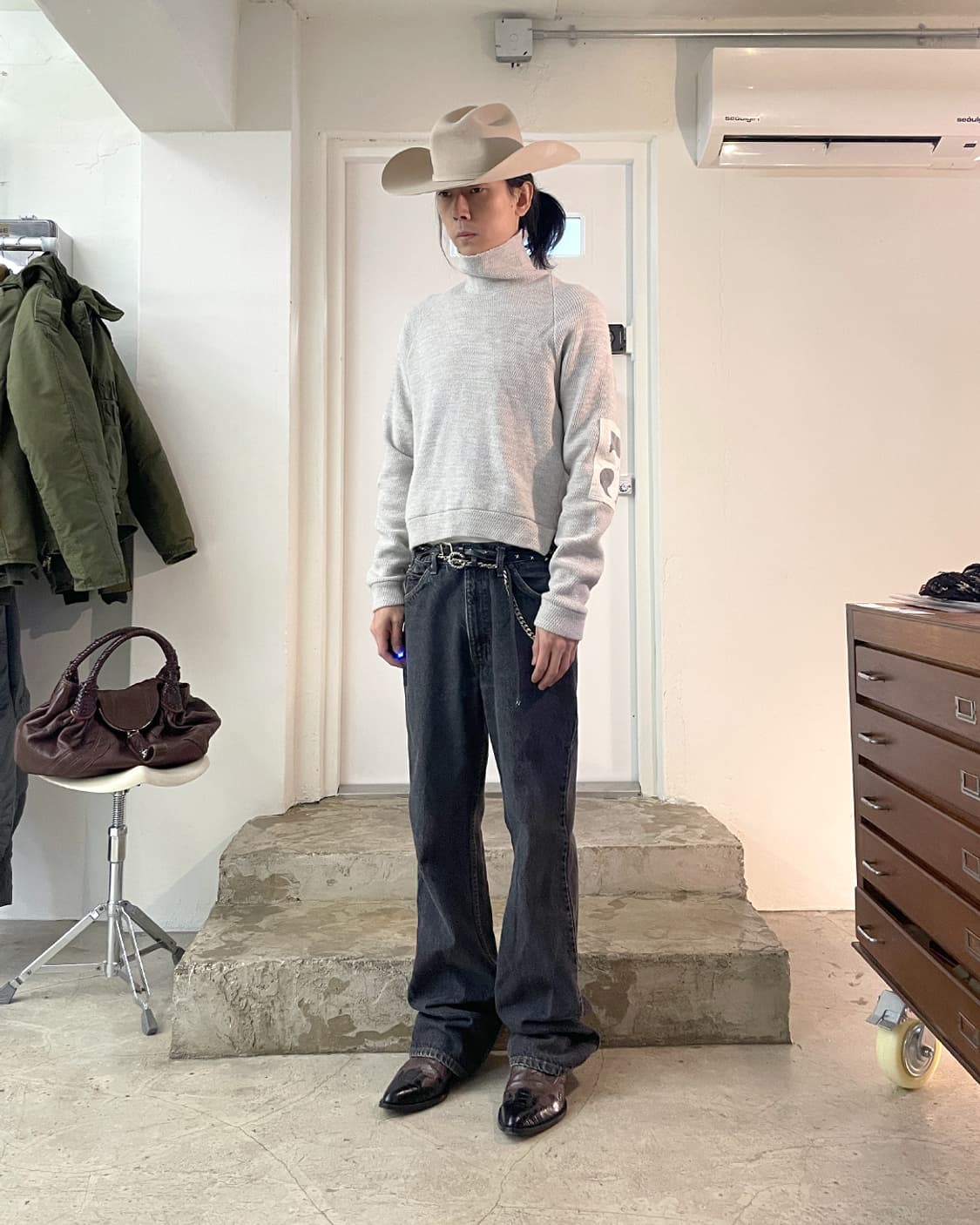 선씨 Sunsea 18AW Jail 써멀 터틀넥 스웨터 / 2  상품이미지8