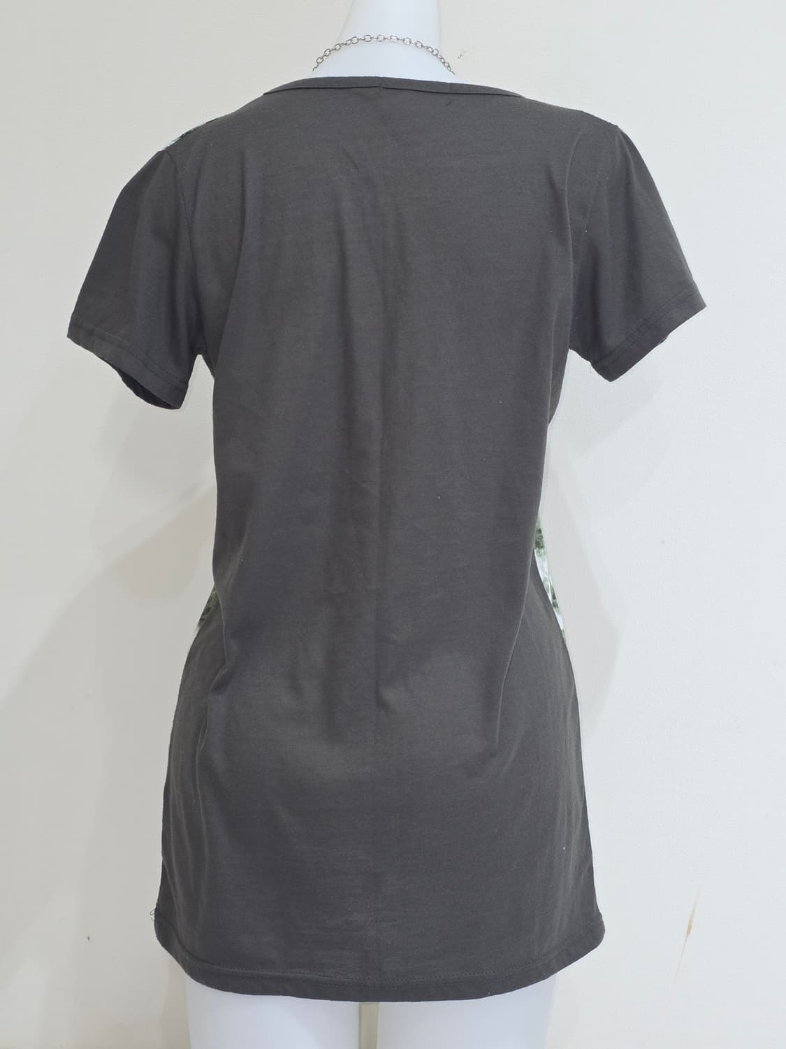 빈티지)y2k고스 카키 레오파드 오네갸루 버터플라이 큐빅 호피반팔티셔츠 상품이미지4