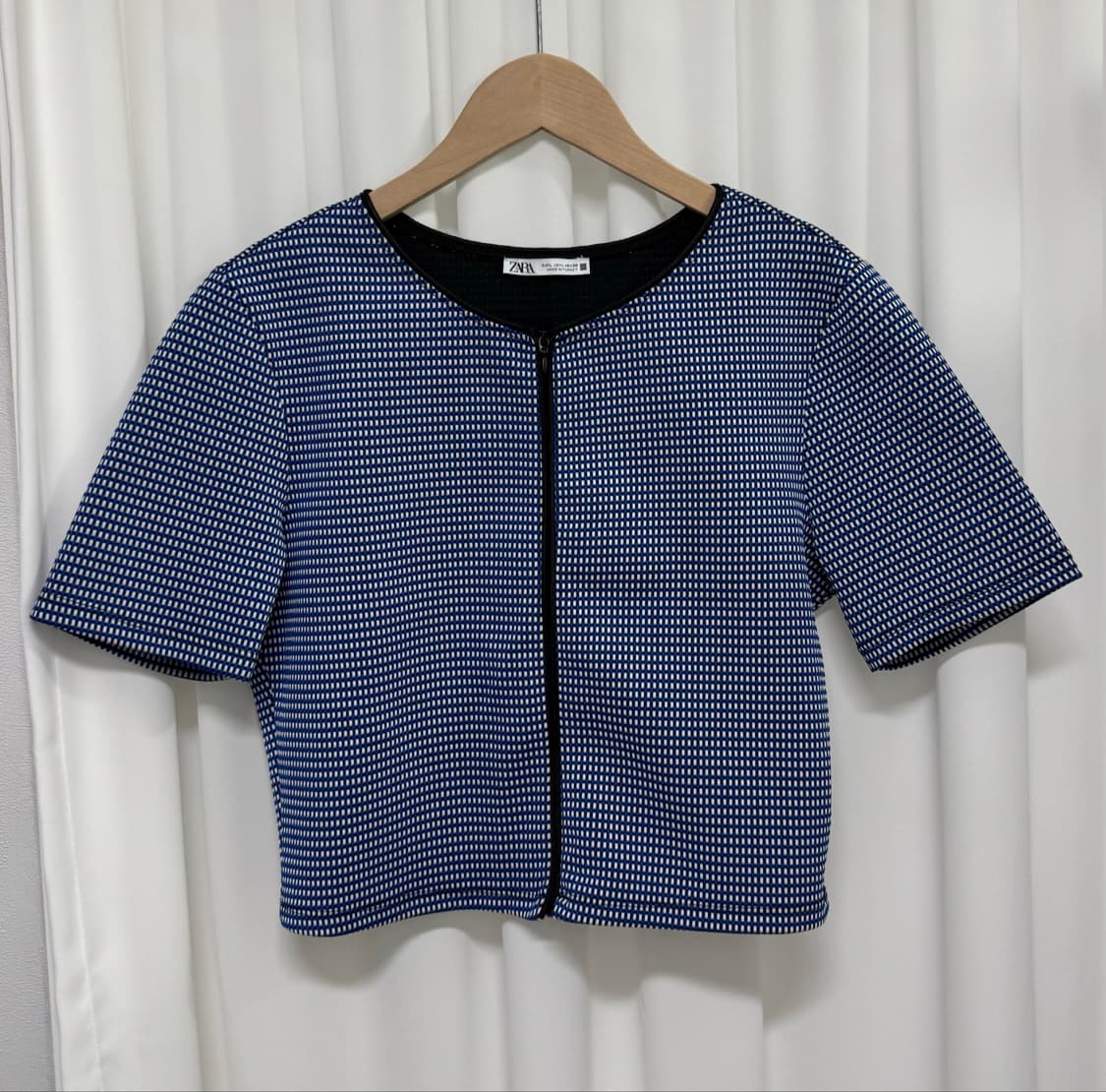 ZARA 자라 반팔 패턴 집업 상품이미지2
