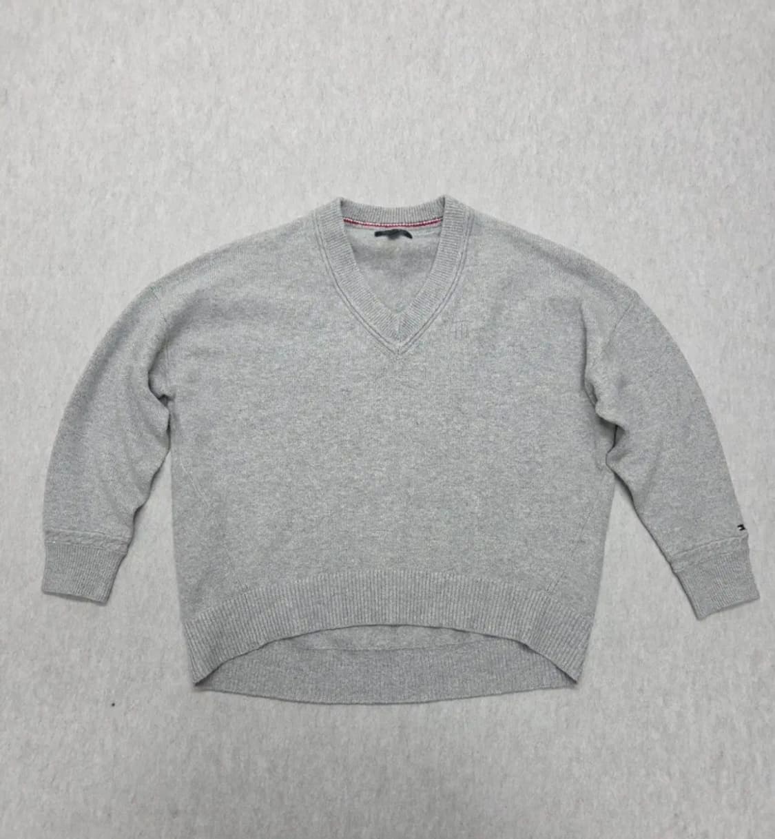 여성 M 타미힐피거 브이넥 니트 긴팔 상품이미지6