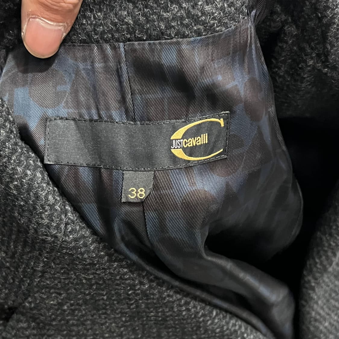  저스트 카발리 헤링본 싱글 코트 y14781 상품이미지6