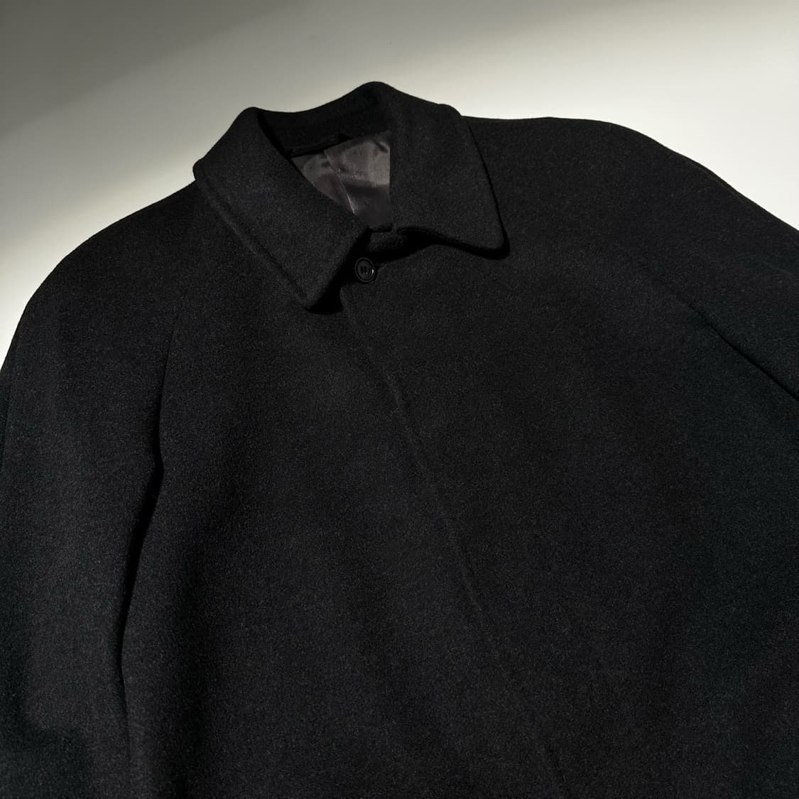 알렉산더 맥퀸 울 캐시미어 싱글 발마칸 롱코트 상품이미지3