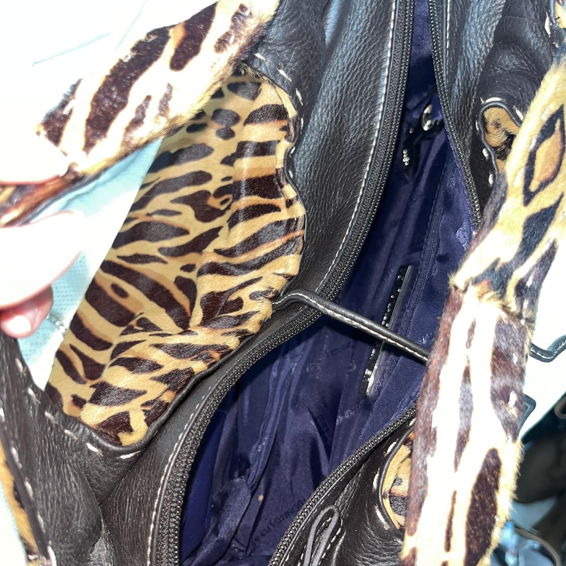 빈티지 송치 지브라 숄더백 상품이미지5