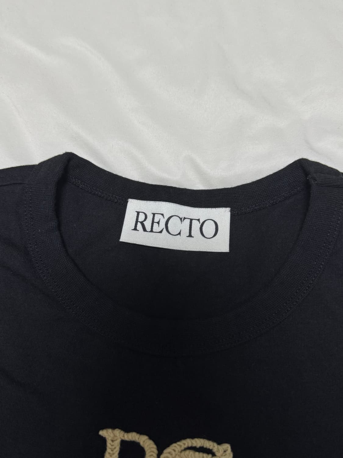 렉토 로고 자수 반팔 블랙 rc 티셔츠 반팔티 상품이미지2