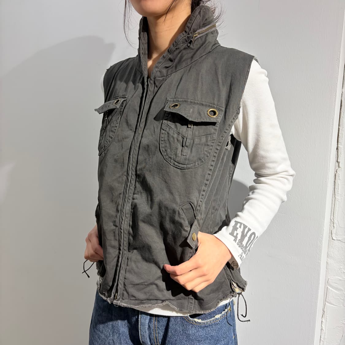 펑크 카고 조끼 베스트 상품이미지7