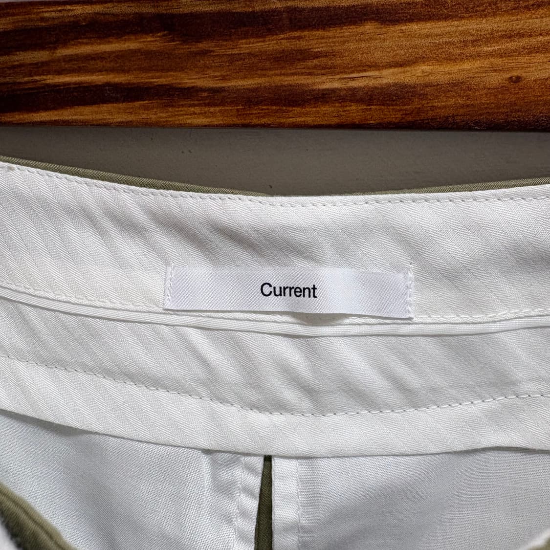 Current 커렌트 카키 와이드 팬츠 S 상품이미지5