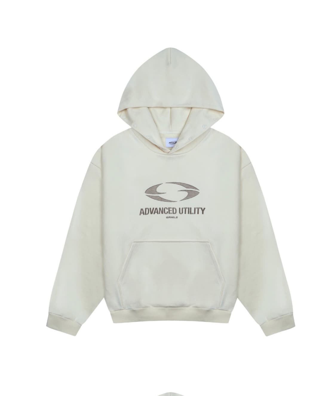 [텍O 새상품] 그레일즈 OVAL LOGO 후드티 (크림,3사이즈) 상품이미지2