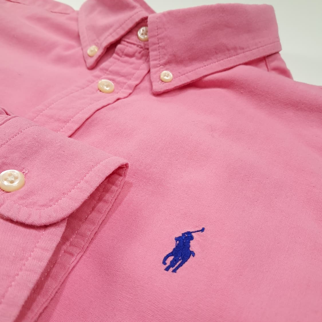 CL811 L 폴로 00s 깅엄체크 내피 핑크 셔츠 남방 상품이미지4