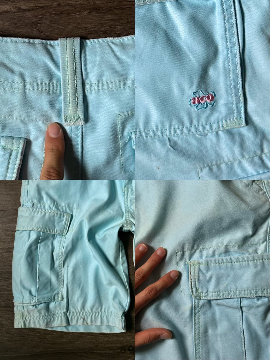 Holister 파스텔 블루 오버 카고 쇼츠 상품이미지10