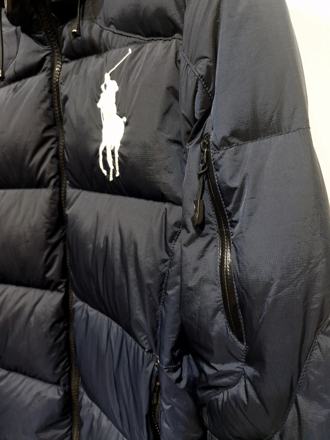 폴로랄프로렌 빅포니 덕다운 후드 패딩 점퍼 네이비 상품이미지4