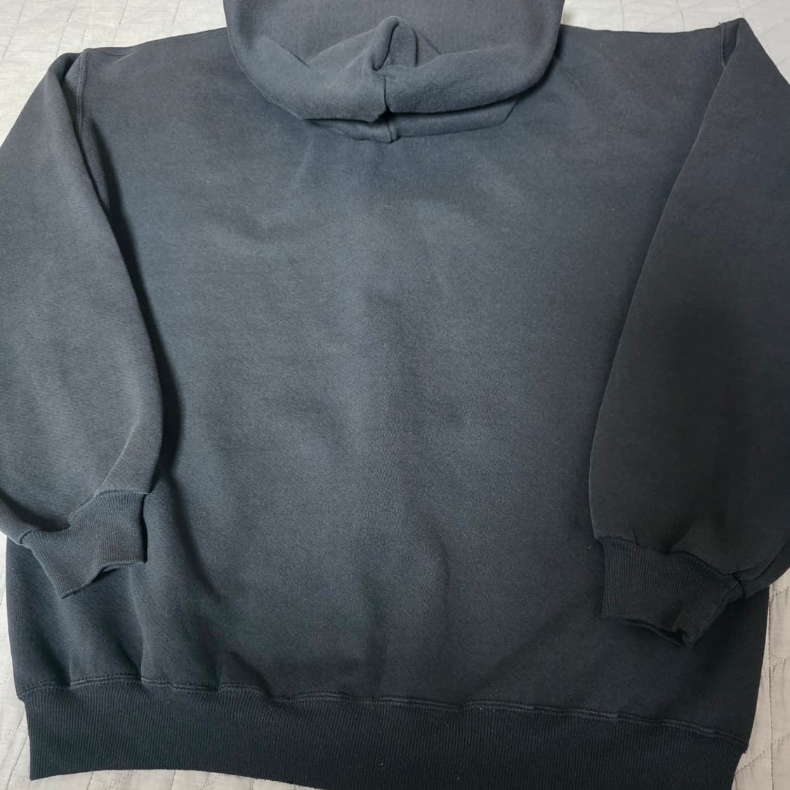 [XL] 90s USA 빈티지 러셀 애슬레틱 후드집업 블랙 나이스 페이딩 상품이미지5