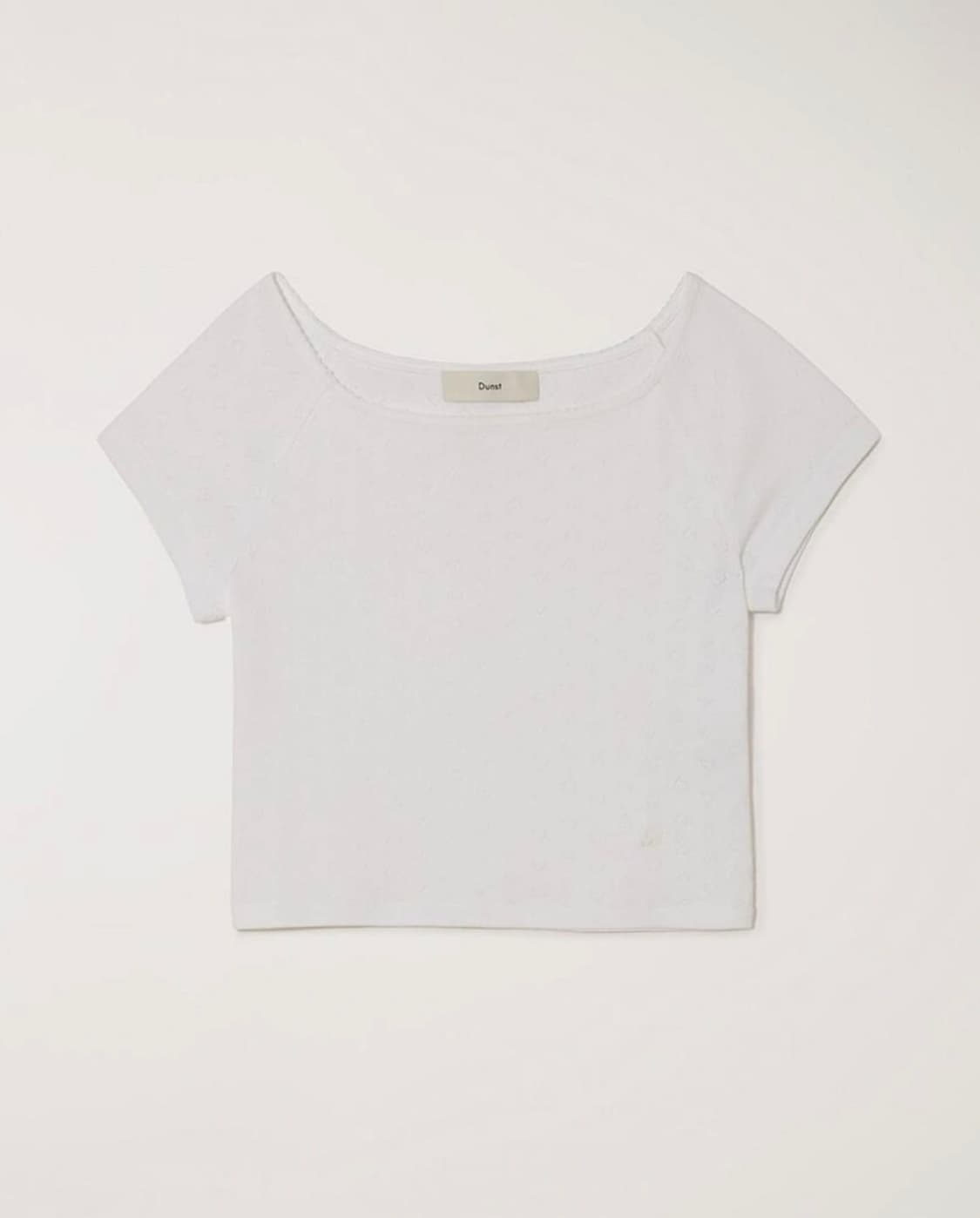 던스트 ) 보트넥 티셔츠 - 화이트 S사이즈 상품이미지3